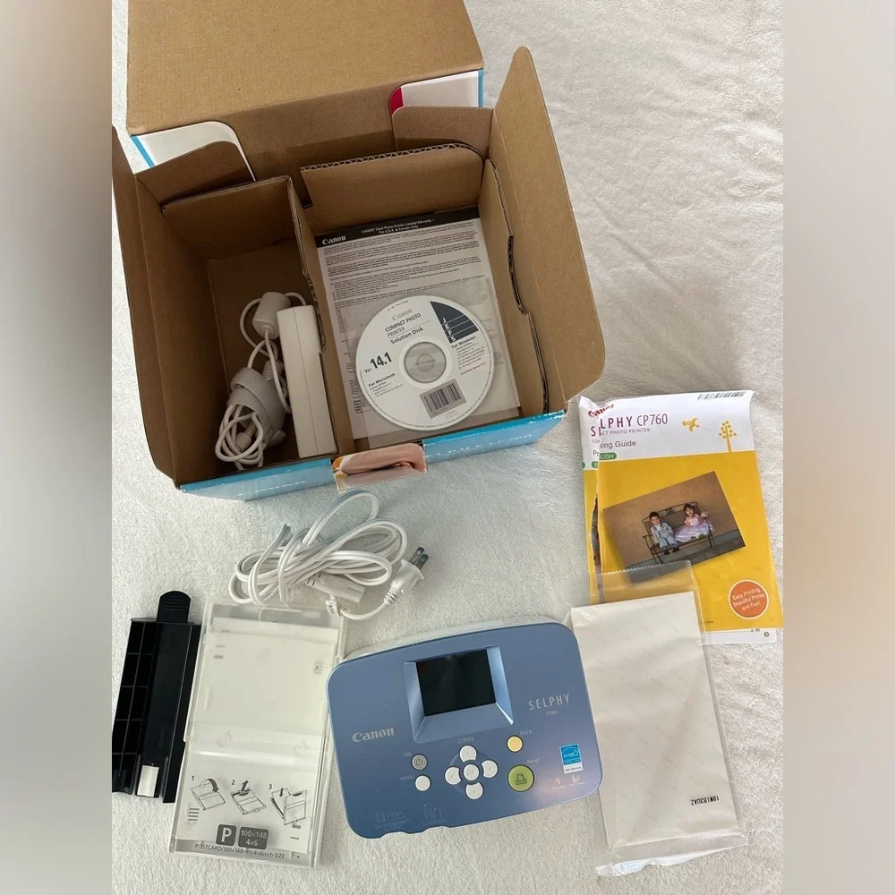 Canon SELPHY CP760 Compact Digital Photo Thermal Printer Special Edition Blue